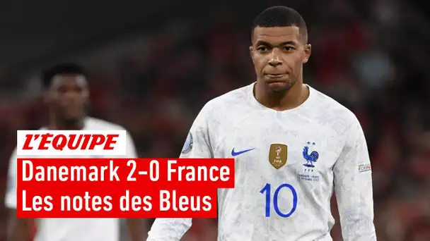 Danemark 2-0 France : Mbappé, un match raté ? Les notes des Bleus