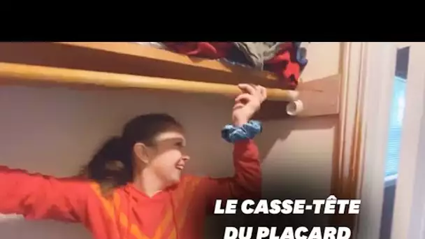 On a tous un jour été cette petite fille qui galère à réparer son placard