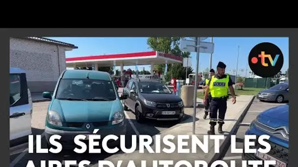 La CRS Alsace Lorraine surveille les aires d'autoroute