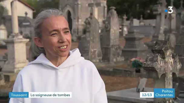 Profession : soigneuse de tombes en Charente