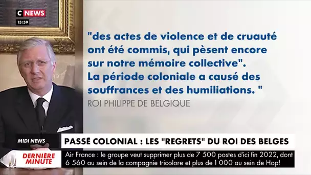 Passé colonial : les «regrets» du roi des Belges aux Congolais
