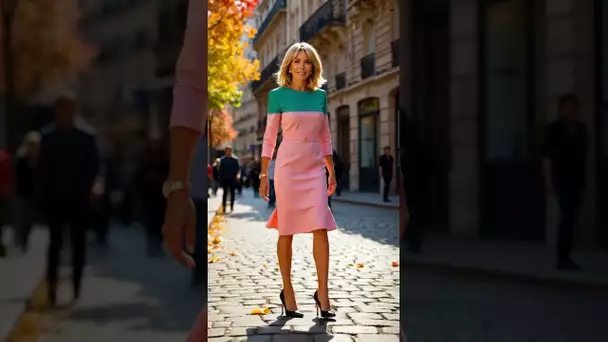 Brigitte Macron’s Graceful Autumn Walk in France #brigittemacron #elegance #fashion #beauty #love