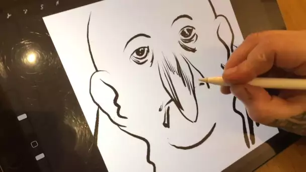 Comment dessiner un visage à la tablette graphique ? La 2e leçon de dessin de Manu Larcenet
