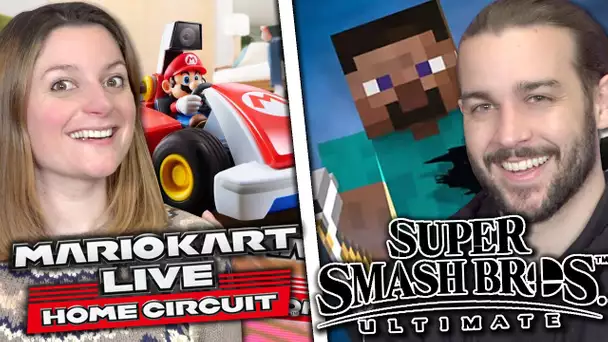 MINECRAFT DANS SUPER SMASH BROS ET MARIO KART HOME CIRCUIT ! AVIS ET RÉACTION