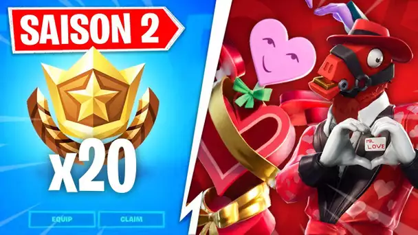 SURPRISE ST-VALENTIN ! PASSE DE COMBAT SAISON 2 SUR FORTNITE ! (+ GAMEPLAY SKIN ST-VALENTIN)