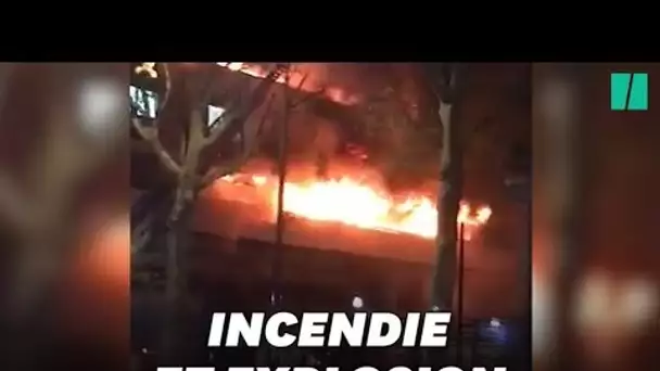 Un incendie détruit un immeuble dans le 19ème arrondissement de Paris