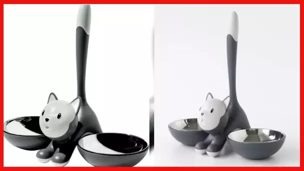 Alessi Tigrito Cat Bowl, 1 Stück (1er Pack), Grey