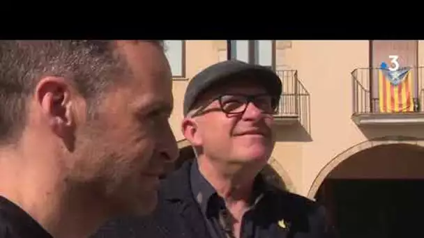 Avant le meeting de Carles Puigdemont à Perpignan, retour dans son village natal en Catalogne