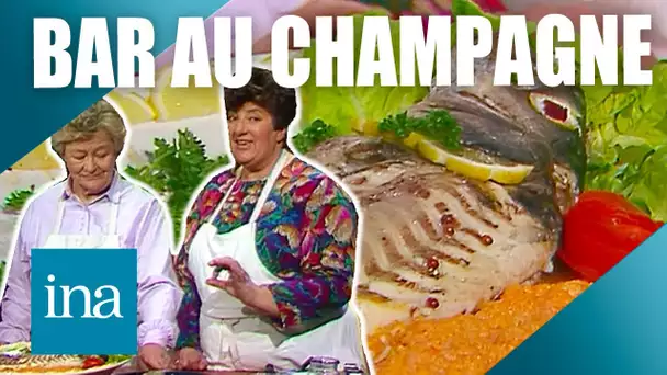 Bar poché au champagne de Maïté 🍾 🐟 | INA Les Recettes Vintage