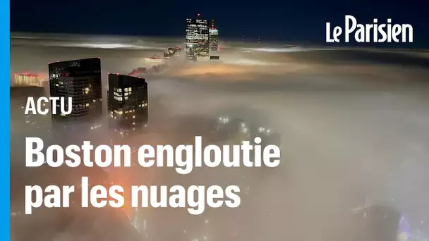 États-Unis : les images spectaculaires de Boston qui disparaît sous un épais brouillard
