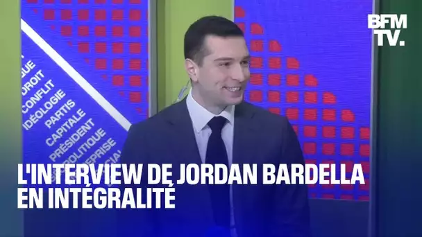 L'interview de Jordan Bardella, président du Rassemblement national, en intégralité