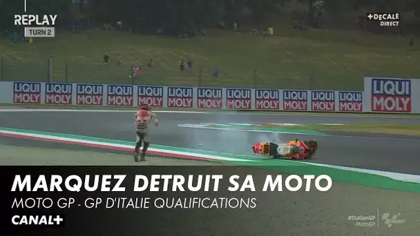 Marc Marquez détruit sa moto - Moto GP