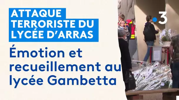 Attaque terroriste du lycée d'Arras : émotion et recueillement au lycée Gambetta