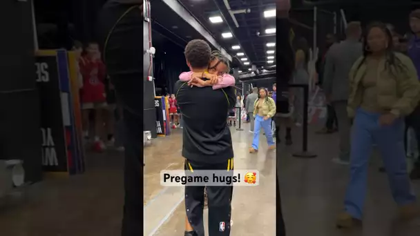 The Curry family shares a moment pregame! ❤️ | #Shorts