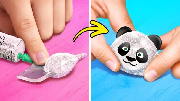 Jouet à Bulles DIY avec du Ruban Nano 🎨 🐼 Créations cool & Astuces incroyables pour vos enfants