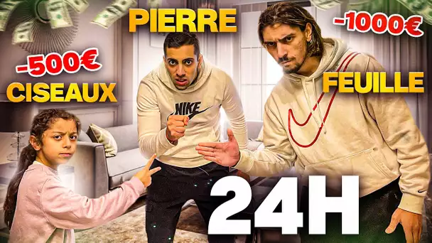 24H EN PIERRE-FEUILLE-CISEAUX CHALLENGE ! 😱🥶 (Yassine nous abandonne)