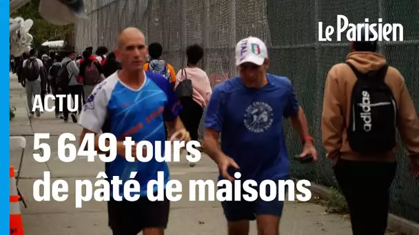 Plus longue course du monde :  42 jours pour courir 5649 fois autour d'un pâté de maisons à New Y