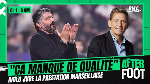 OL 1-0 OM: "À Marseille, il y a toujours les bonnes intentions mais ça manque de qualité" juge Riolo