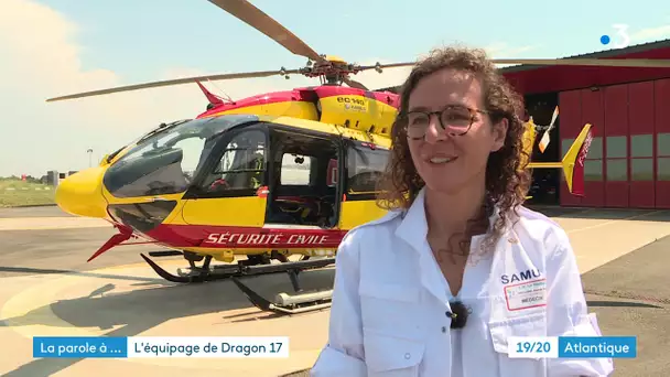 La parole à égolène Massé-Barret (médecin urgentiste) de Dragon 17, hélicoptère à La Rochelle