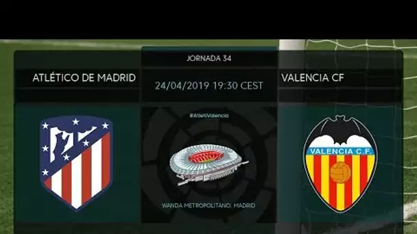 Calentamiento Atlético de Madrid vs Valencia CF