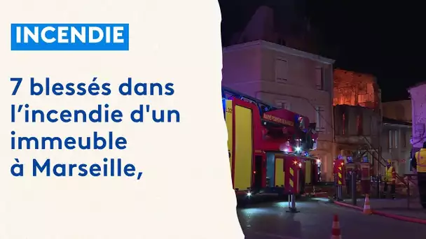 Un incendie d’immeuble fait 7 blessés à Marseille, une partie du bâtiment s’est effondré