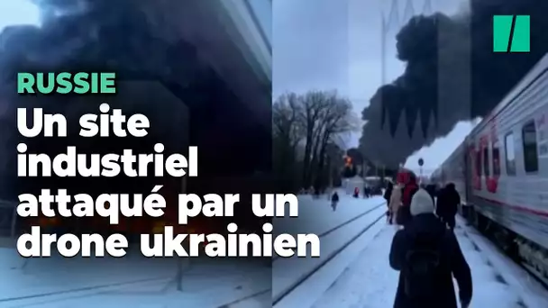 En Russie, un drone ukrainien attaque un dépôt pétrolier, un incendie massif se déclare