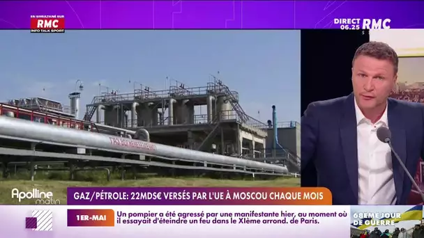 Ls pays de l'UE versent 22 milliards d'euros par mois à la Russie pour le gaz et le pétrole