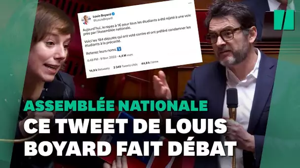 Ce tweet de Louis Boyard fait bondir la Macronie à l’Assemblée