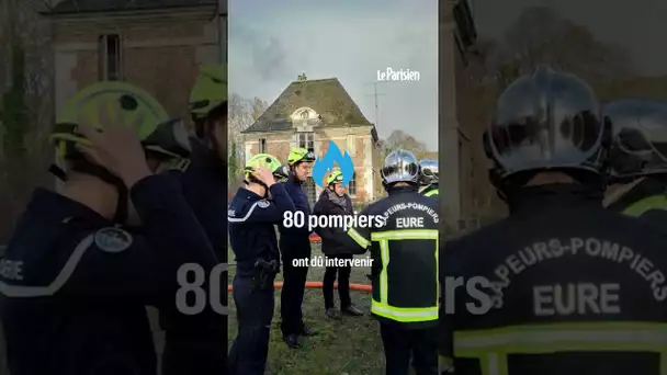 Le château de Serquigny, datant du XVIIe siècle, ravagé par un incendie