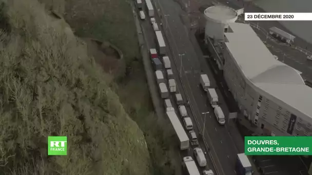 Grande-Bretagne : un drone filme un immense embouteillage à Douvres