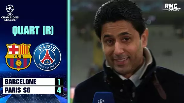 Barcelone 1-4 Paris SG : "C'est magnifique" pour Nasser al-Khelaïfi
