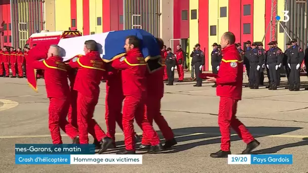 Gard : hommage aux secouristes de la Sécurité civile de Nîmes-Garons disparus dimanche