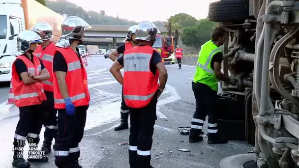 UN 38 TONNES EN VRAC SUR L'AUTOROUTE