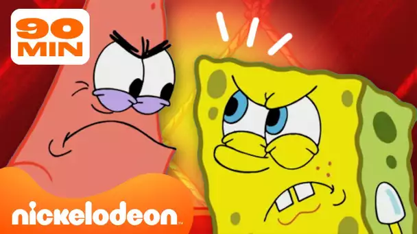 Bob l'éponge | 90 MINUTES de disputes entre Bob l'éponge et Patrick ! 💥 | Nickelodeon France