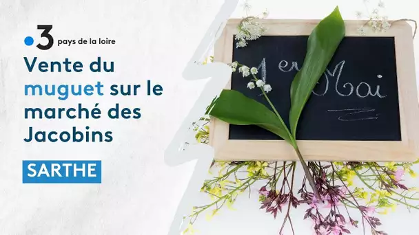 1er mai : vente du muguet sur le marché des Jacobins