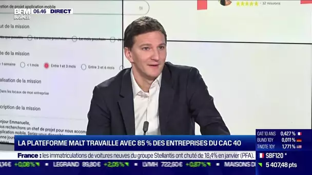 Alexandre Fretti (Malt) : La plateforme Malt travaille avec 85% des entreprises du CAC 40
