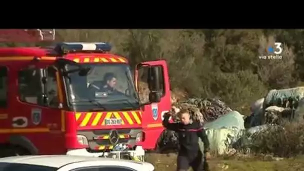 Ajaccio : des dizaines de balles de déchets brûlées sur le site de Saint-Antoine