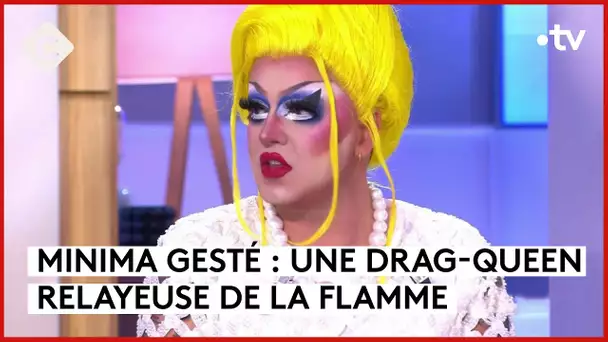 Minima Gesté, première drag-queen à porter la flamme olympique - C à Vous - 03/05/2024