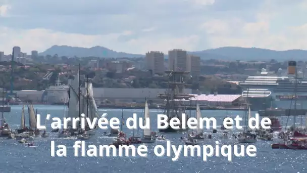 Flamme olympique à Marseille : arrivée du Belem