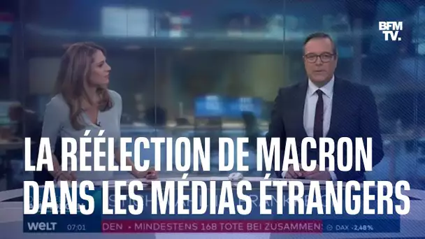 L'annonce de la réélection d'Emmanuel Macron par les médias étrangers