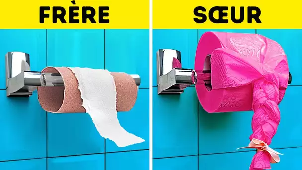 ASTUCES BRILLANTES POUR LA SALLE DE BAIN ET GADGETS POUR LES TOILETTES