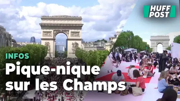Les Champs-Élysées transformées en rue piétonne le temps d’un pique-nique géant