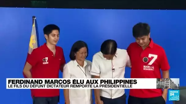 Philippines : Ferdinand Marcos Junior élu président, "la renaissance d'un clan" • FRANCE 24