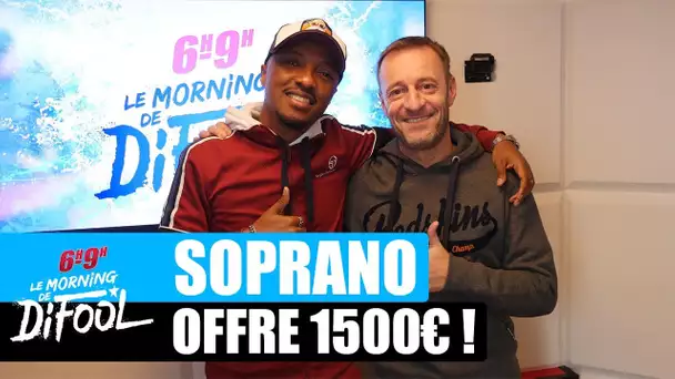 Soprano offre 1500€ à une auditrice ! #MorningDeDifool