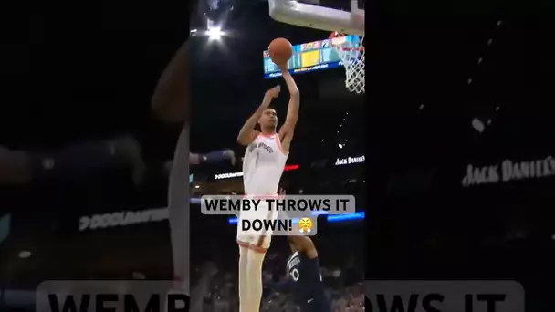Wemby rises for the HUGE slam! 🔥 Live in the NBA App | #Shorts