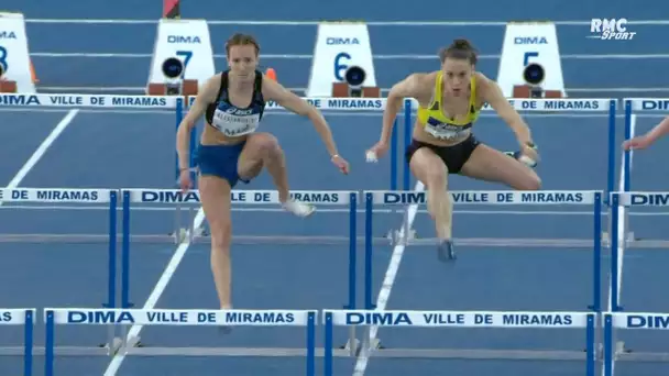 Miramas 2019 : Finale 60 m haies F (Sacha Alessandrini en 8&#039;&#039;02)