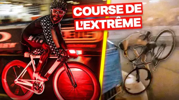 Une course de vélo SANS FREIN complètement folle !