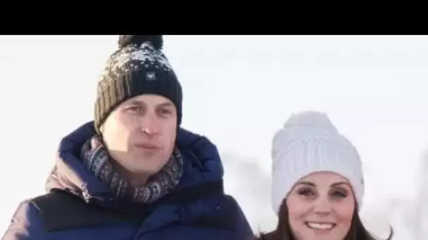 Kate et le prince William photographiés en train de skier dans les Alpes "en regardant Prince George