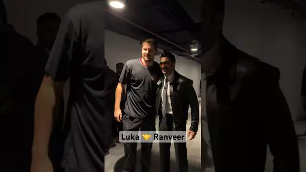 Luka Doncic 🤝 Ranveer Singh #NBAinAbuDhabi | #Shorts