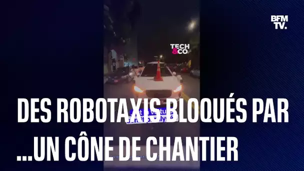 Des activistes bloquent des voitures autonomes avec… des cônes de chantier